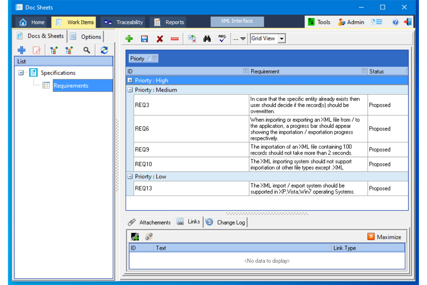 Doc Sheets screenshot - 12 Meilleurs Logiciels de Gestion des Exigences Testés pour 2026