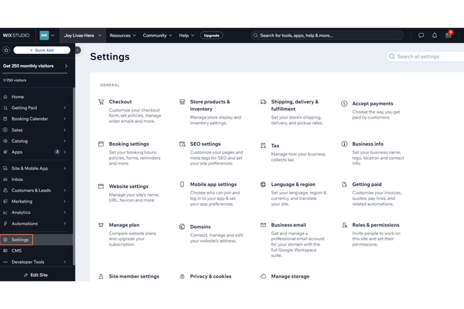 Wix screenshot - 12 meilleurs logiciels de développement de sites web pour 2026