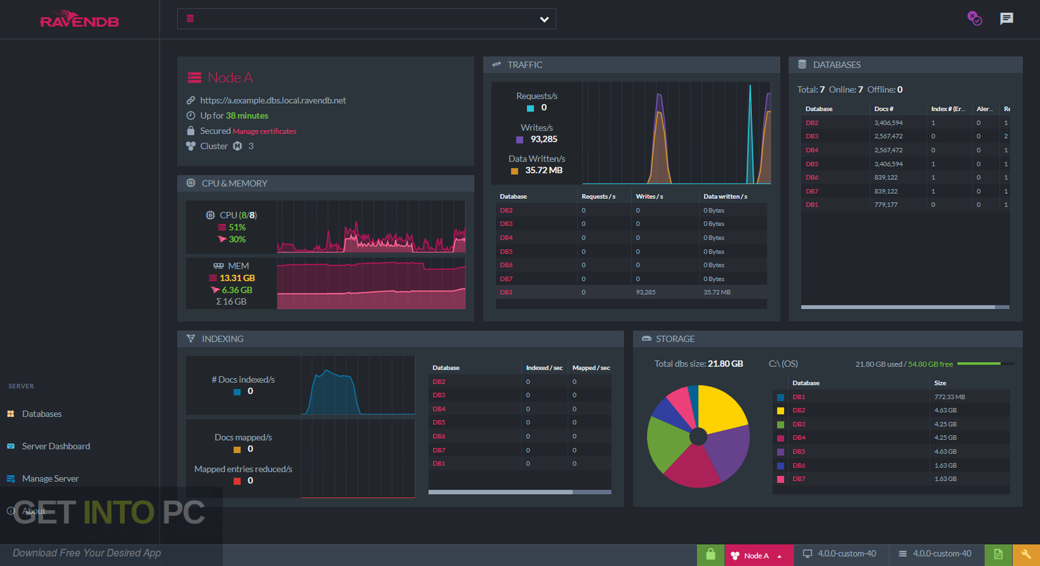 RavenDB screenshot - 12 meilleures bases de données NoSQL examinées pour 2026