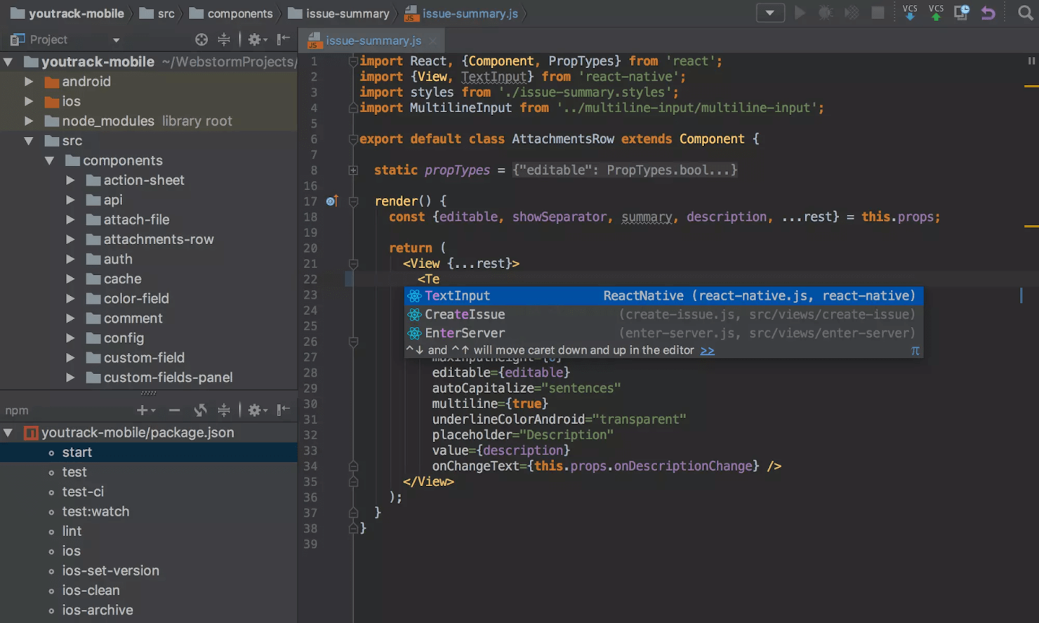 WebStorm screenshot - 10 Meilleurs Logiciels IDE Pour 2026 (19+ Testés)