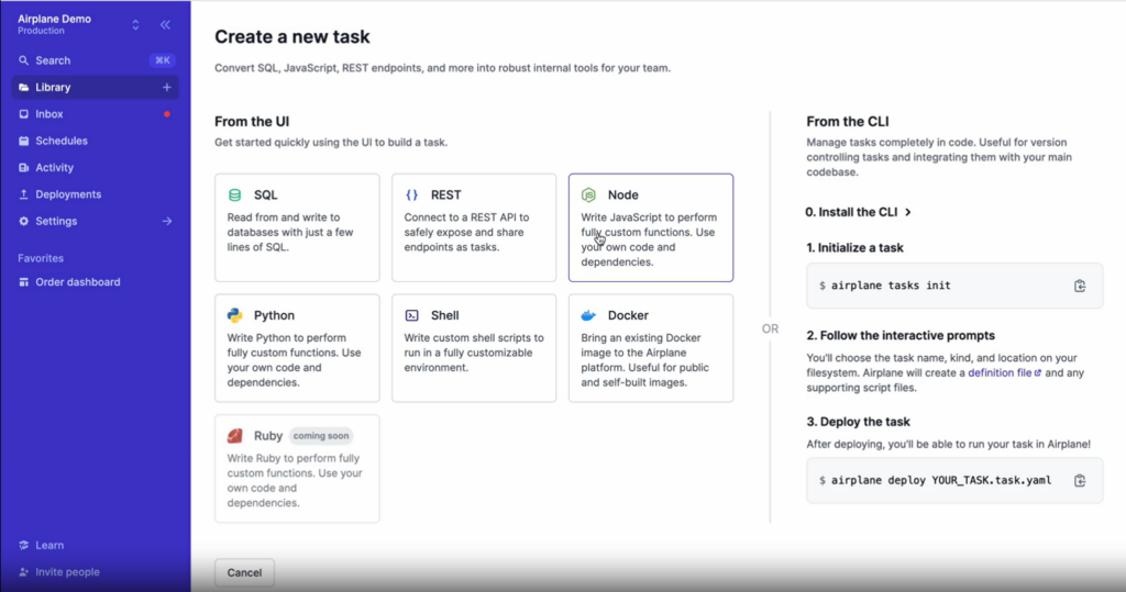 Airplane.dev screenshot - 10 Meilleures Plateformes de Développement d’Applications Cloud en 2026