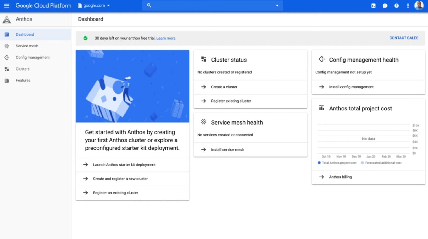 Google Anthos screenshot - 12 Meilleures Solutions de Cloud Hybride Passées en Revue pour 2026