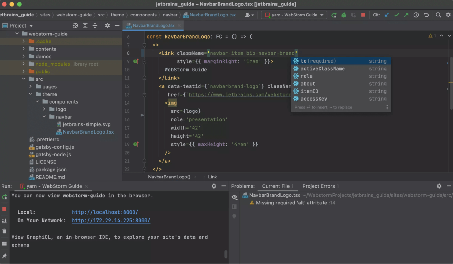 WebStorm screenshot - 15 Meilleurs Logiciels de Développement d’Applications en 2026