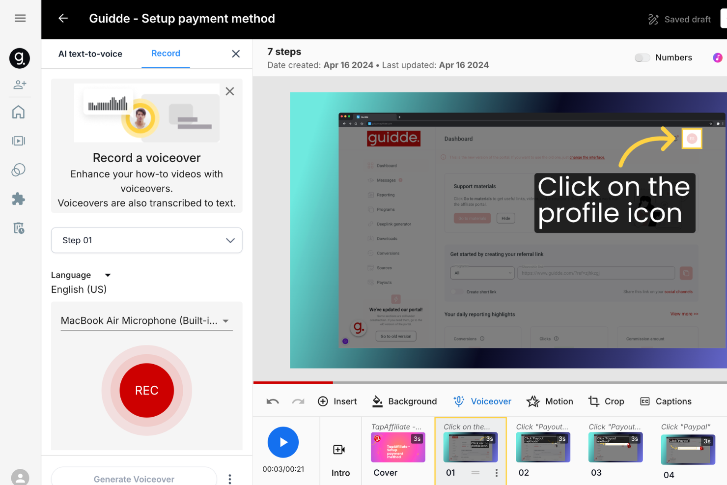 Guidde screenshot - 15 Meilleurs Logiciels de Documentation Passés en Revue pour 2026