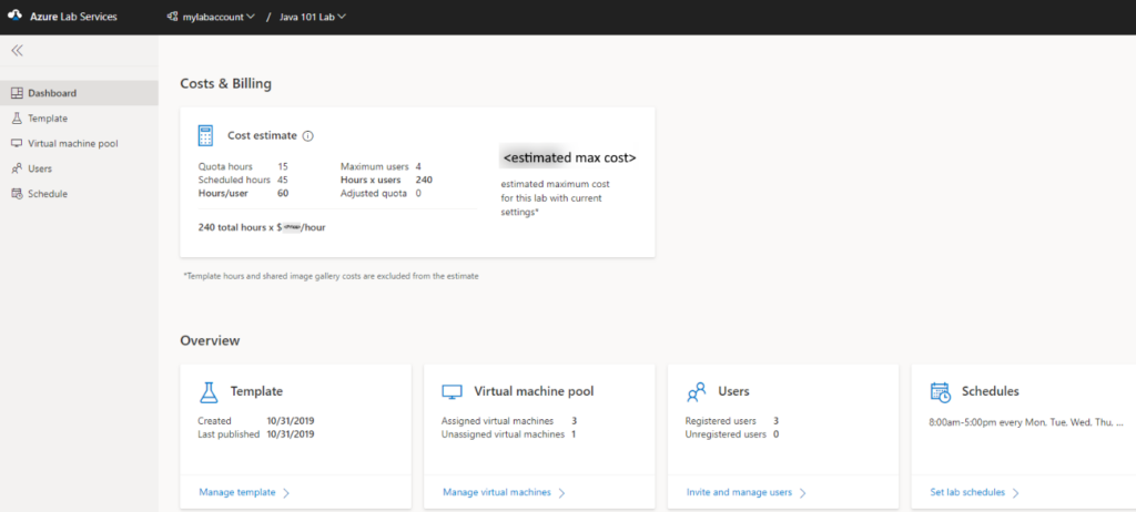 Azure Lab Services screenshot - 10 Meilleurs Logiciels de Laboratoires Informatiques Virtuels Passés en Revue en 2026