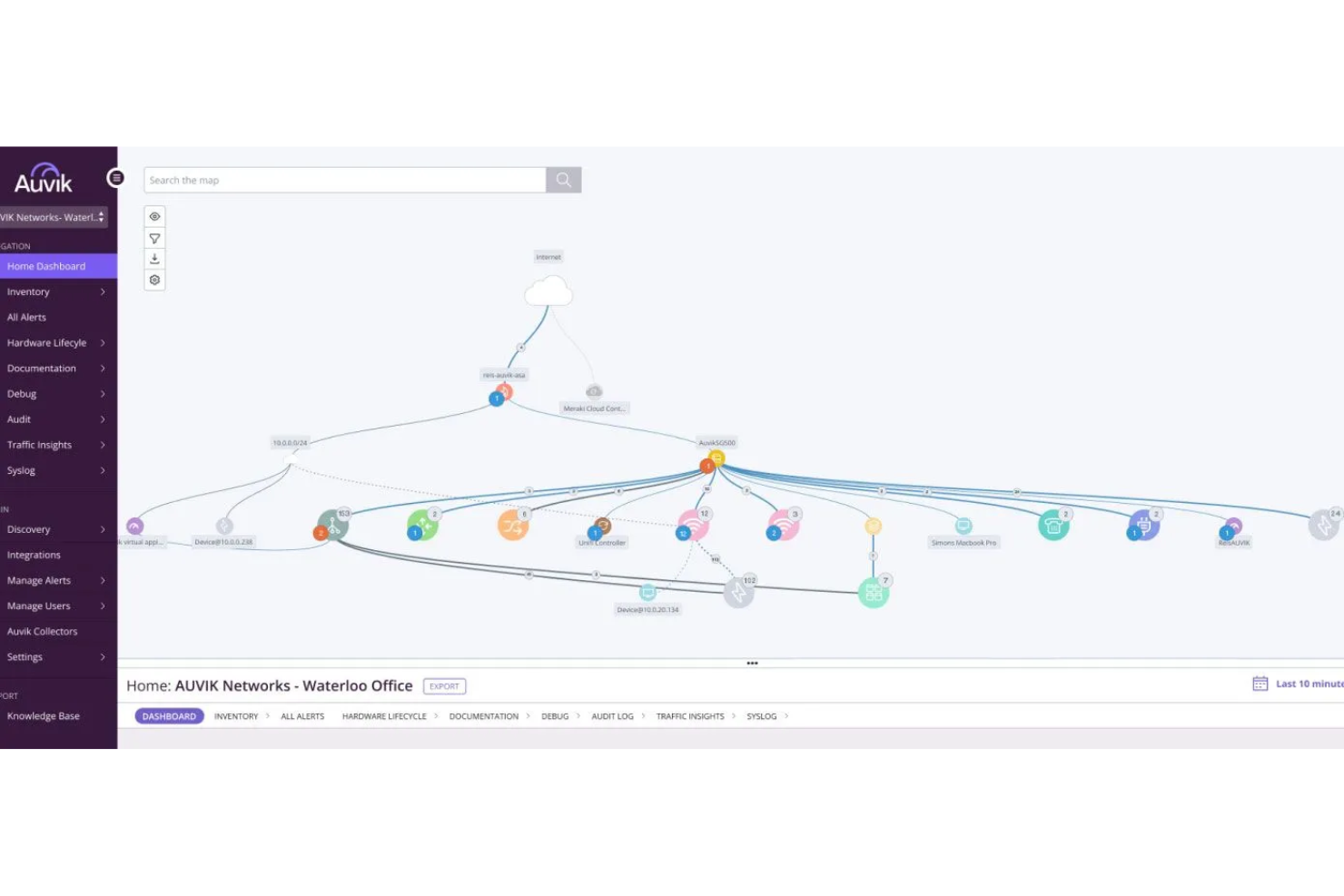 Auvik screenshot - 20 Beste Netzwerküberwachungssoftware im Test für 2026