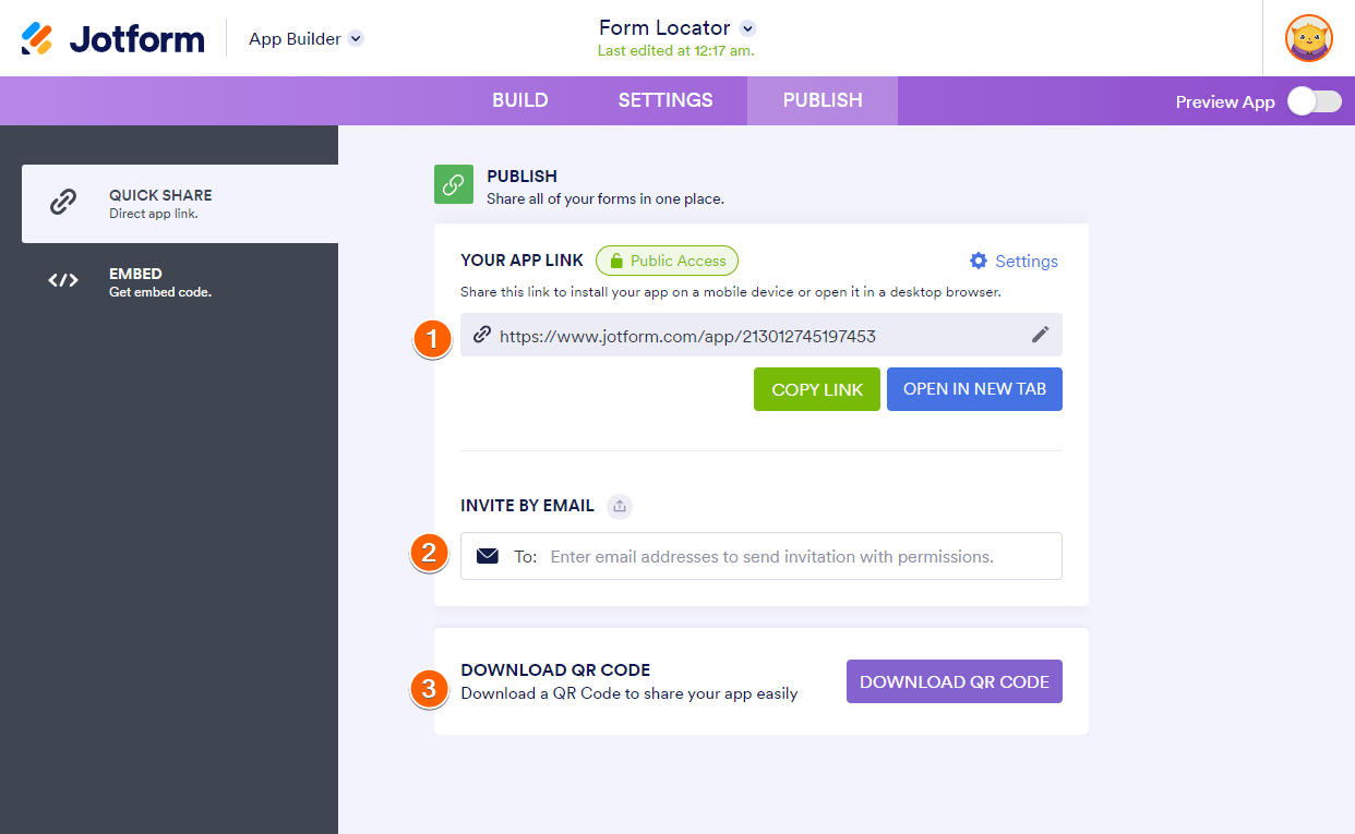 Jotform Apps screenshot - 1 meilleures plateformes low-code pour créer des applications en 2026
