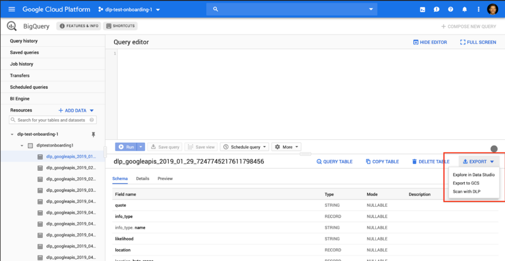 Google Cloud BigQuery screenshot - 10 meilleures solutions de stockage de données d’entreprise évaluées en 2026