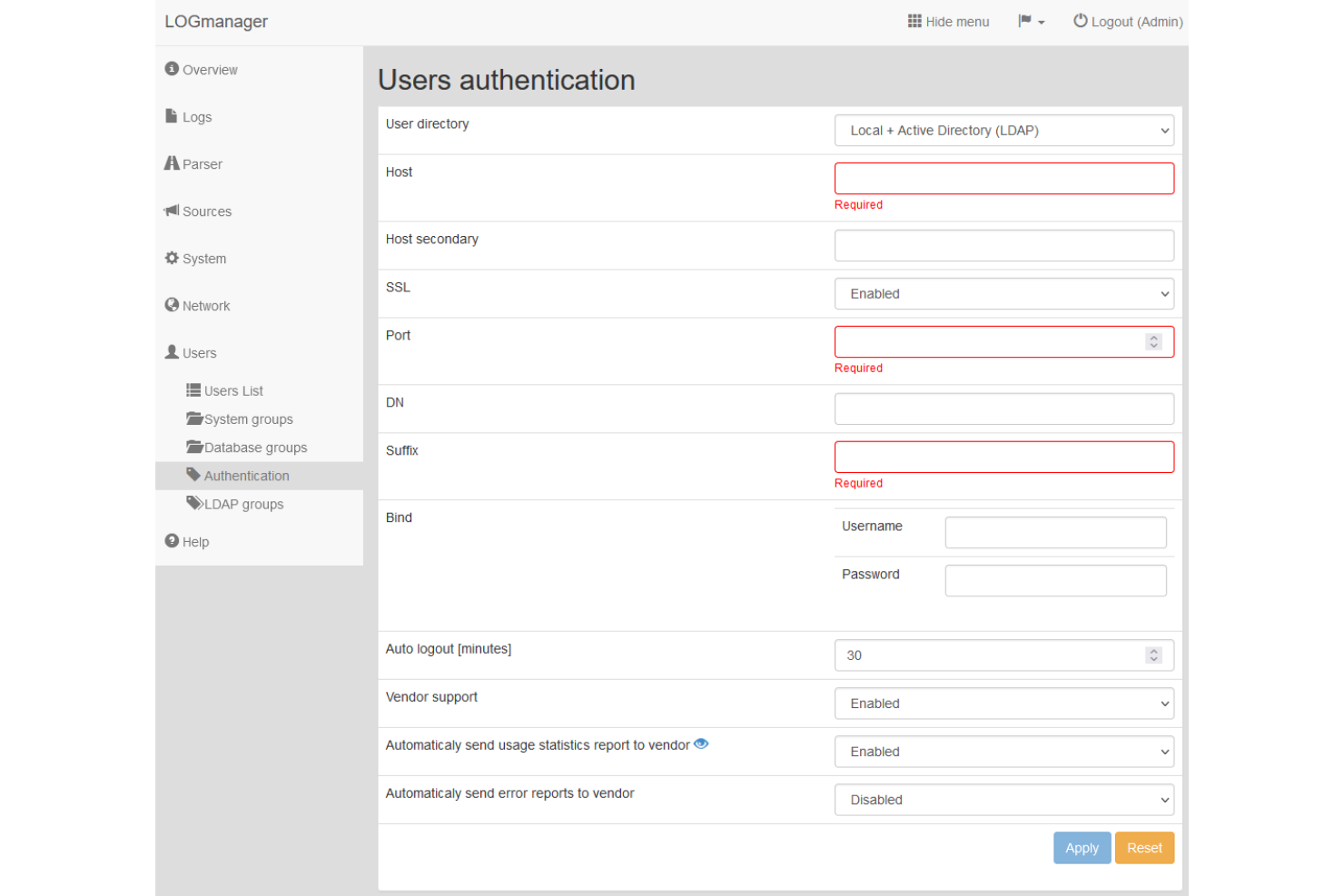 Logmanager screenshot - 20 Meilleurs Logiciels de Cybersécurité en 2026