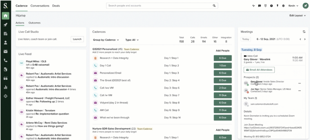 Salesloft screenshot - 10 Beste Conversational Intelligence Software Im Jahr 2026