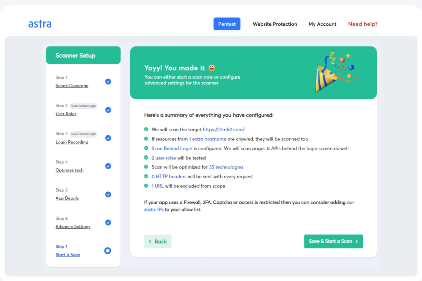 Astra Pentest screenshot - Die 10 besten Cloud-Sicherheitstools im Test für 2026