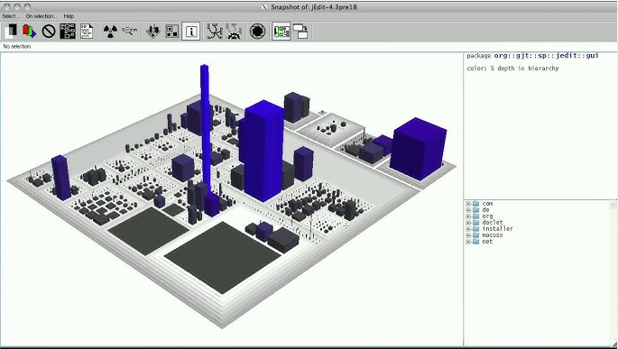 CodeCity screenshot - 15 meilleurs outils de visualisation de code évalués en 2026