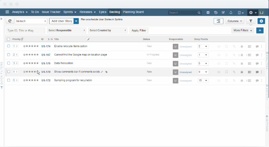 Yodiz screenshot - Die besten Tools für Backlog-Management im Test für 2026