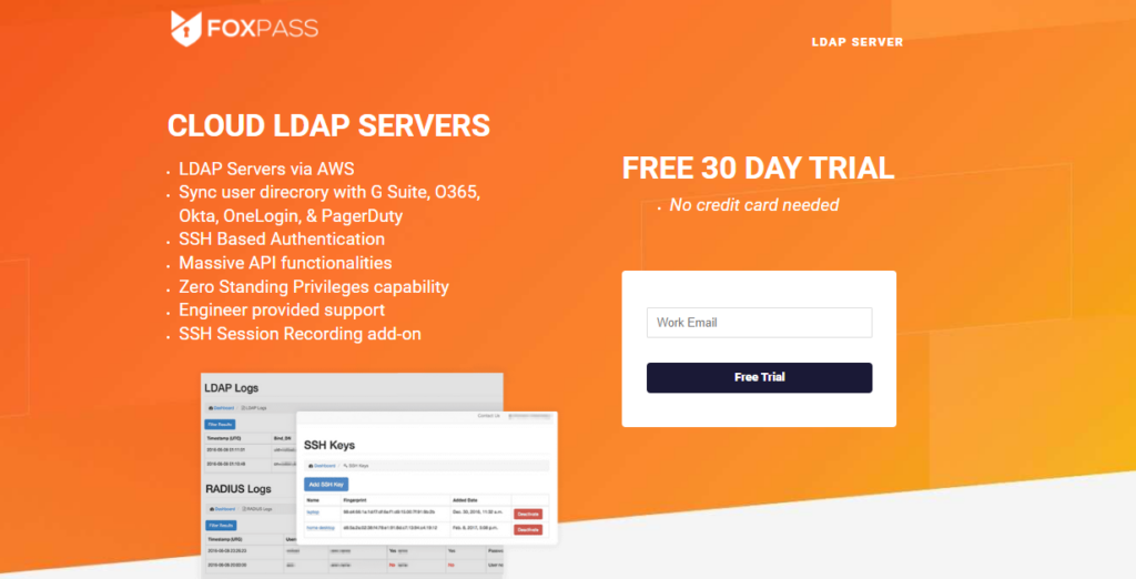 Foxpass screenshot - 10 meilleurs services de répertoire cloud évalués pour 2026