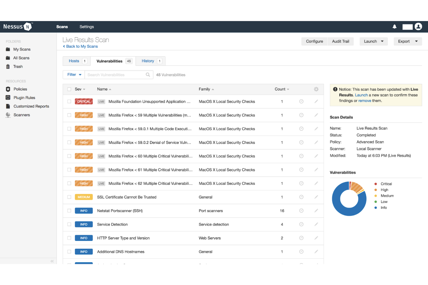 Nessus screenshot - 10 Meilleurs Outils de Test d’Intrusion d’Entreprise en 2026