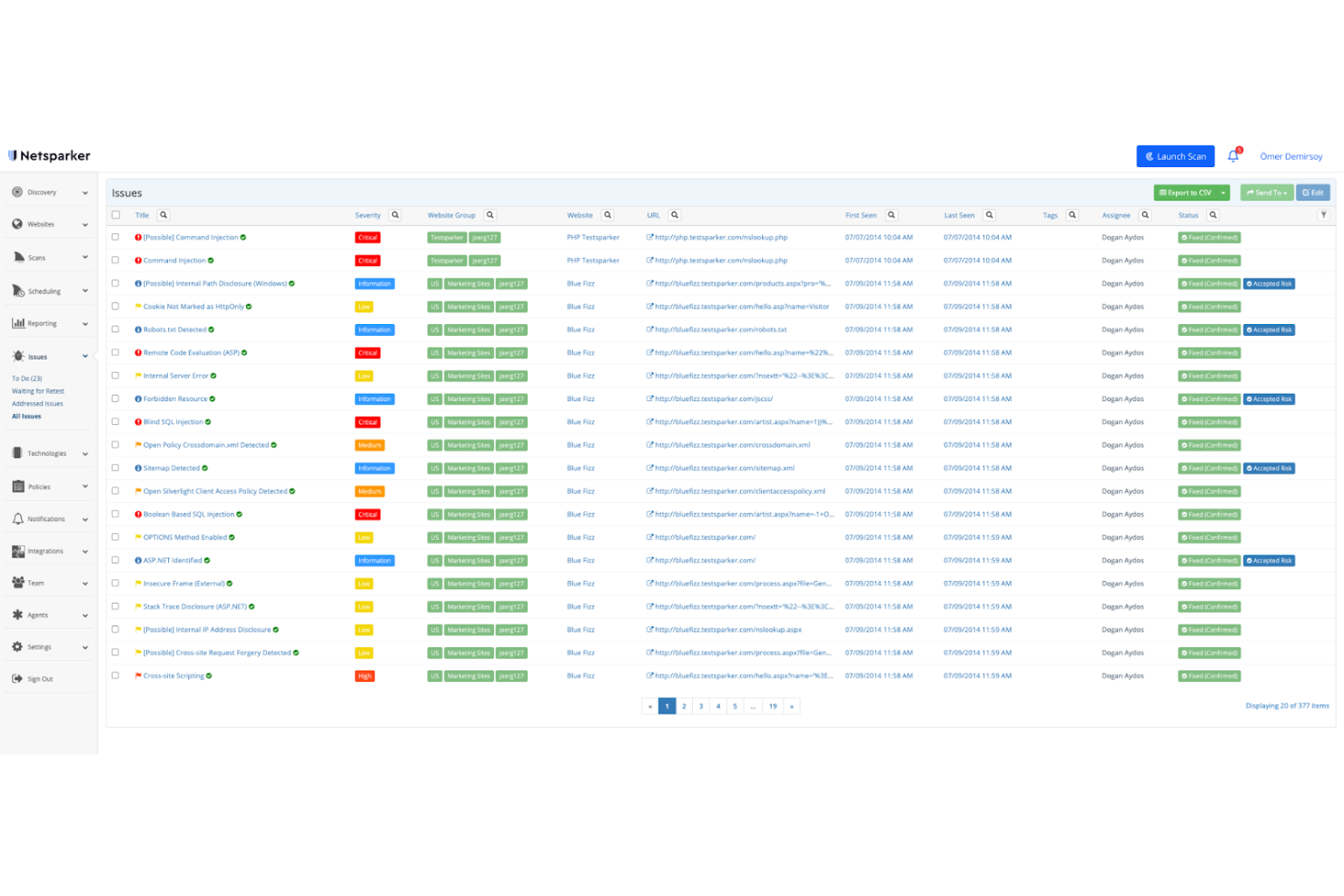 Invicti screenshot - 10 Meilleurs Outils de Test d’Intrusion d’Entreprise en 2026