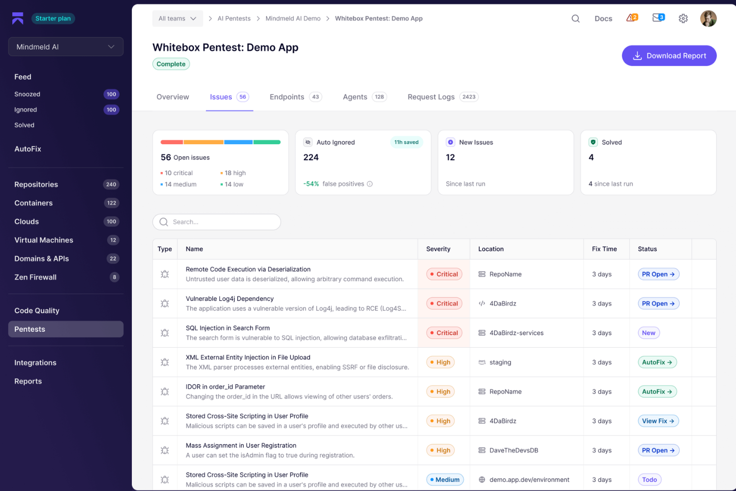 Aikido Security screenshot - 10 Beste Penetration Testing Tools für Unternehmen im Jahr 2026