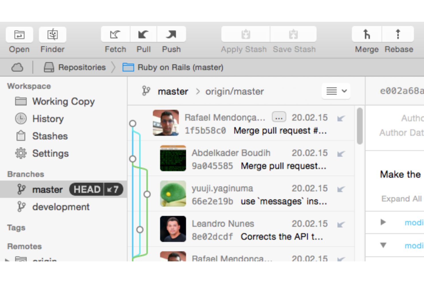 Git screenshot - 10 Meilleurs Outils de Gestion de Version Passés en Revue pour 2026