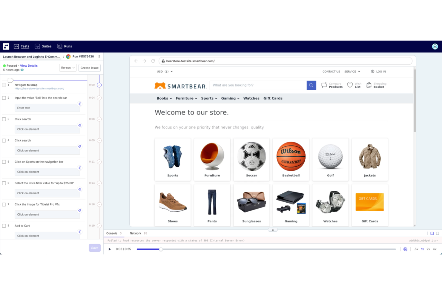 Reflect screenshot - 10 Beste Continuous-Testing-Tools im Test für 2026