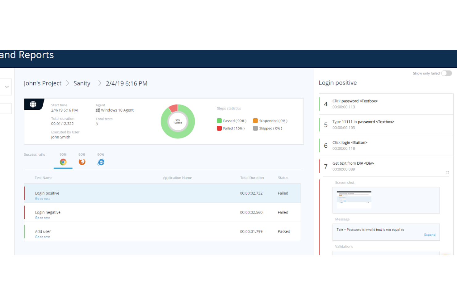 TestProject screenshot - 1 Meilleurs Outils de Test DevOps Évalués pour 2026
