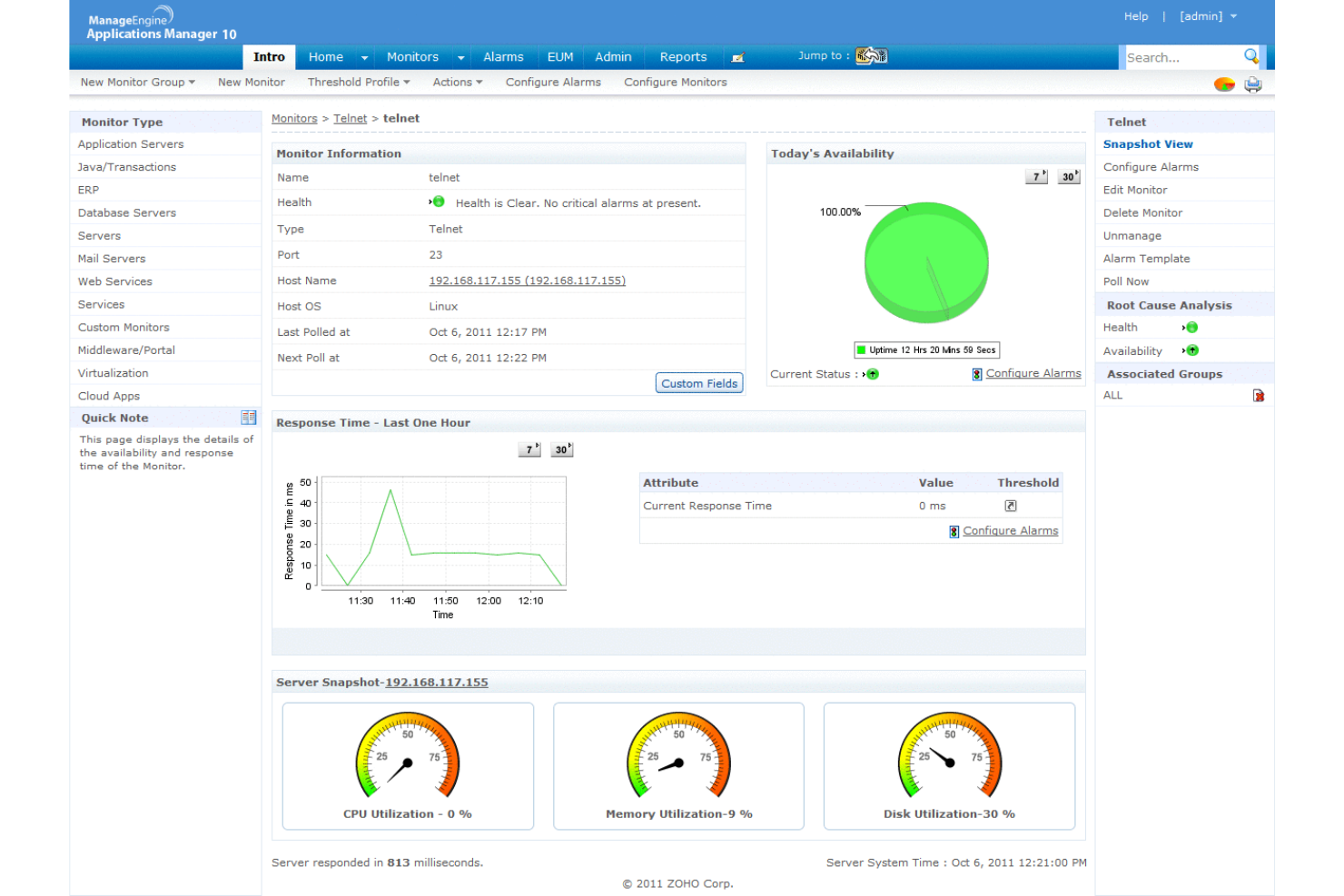 ManageEngine Applications Manager screenshot - 10 beste APM-Software für Entwicklungsteams im Jahr 2026