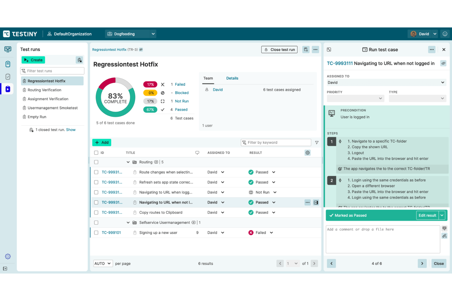 Testiny screenshot - 10 beste agile Testmanagement-Tools im Test für 2026