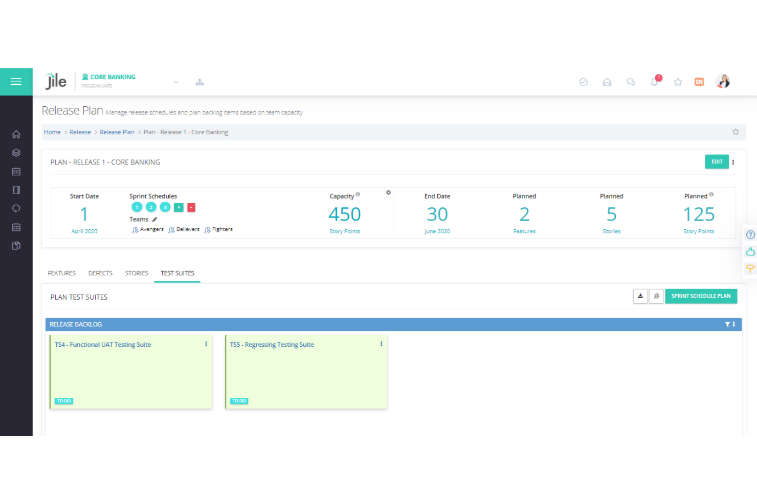 Jile screenshot - 10 beste agile Testmanagement-Tools im Test für 2026