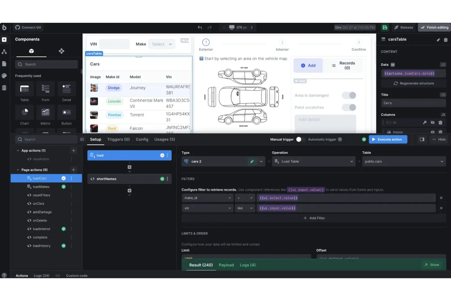 UI Bakery screenshot - 10 Meilleurs Outils de Développement Logiciel Passés en Revue pour 2026