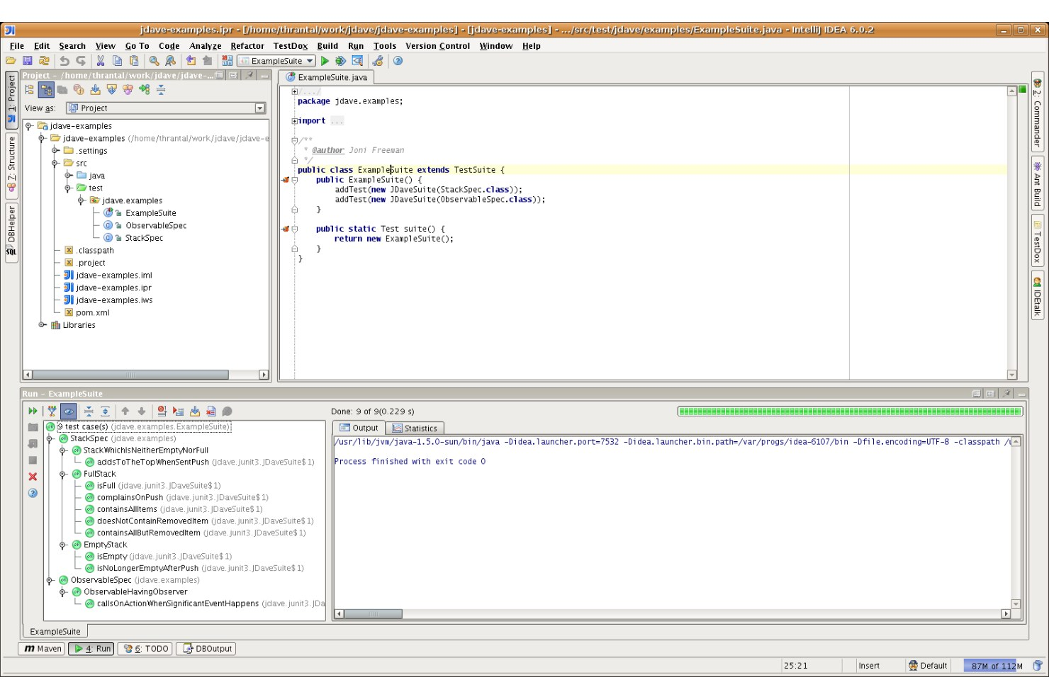JDave screenshot - 10 meilleurs outils de test BDD évalués en 2026