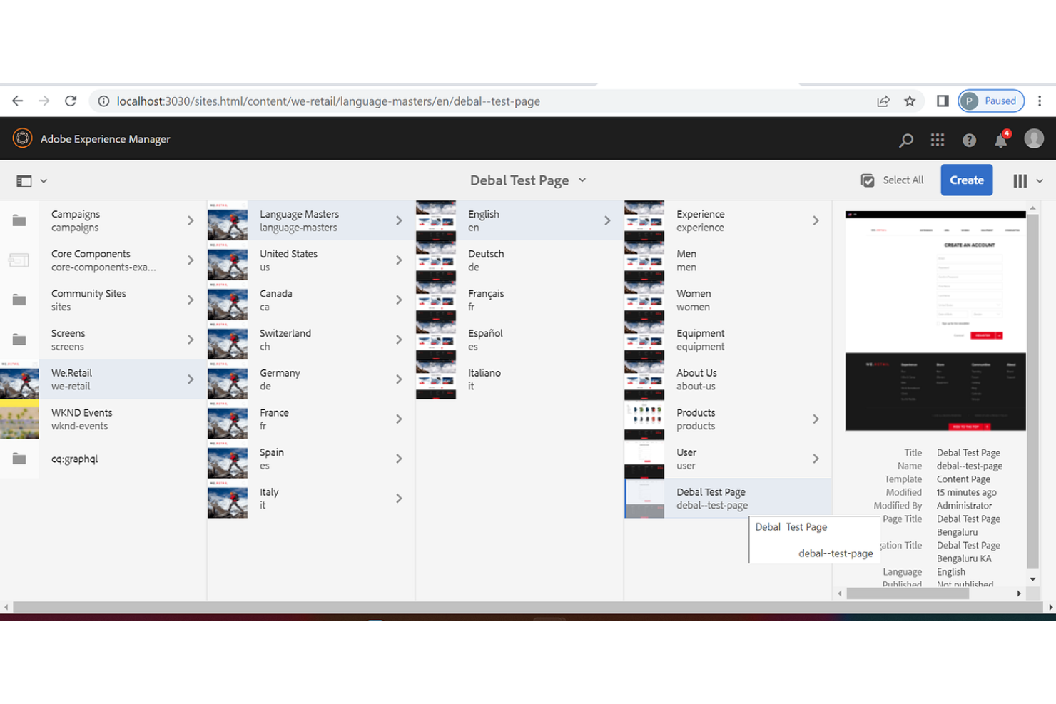 Adobe Experience Manager screenshot - 12 beste Webentwicklungs-Tools im Test für 2026