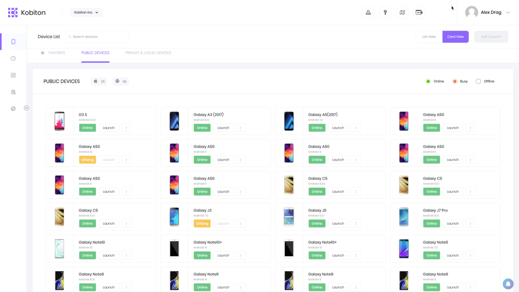 Kobiton screenshot - 15 beste mobile Test-Tools im Test 2026