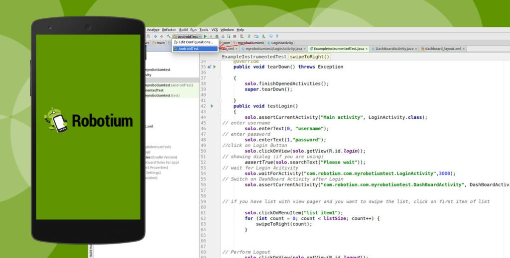 Robotium screenshot - 15 beste mobile Test-Tools im Test 2026