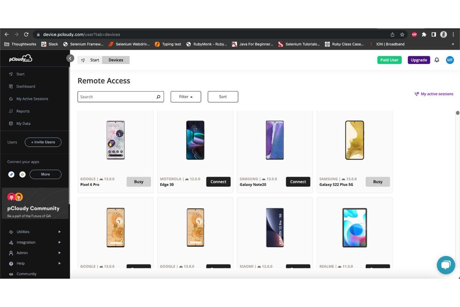 Pcloudy screenshot - 10 Beste Softwaretest-Tools für QAs im Jahr 2026
