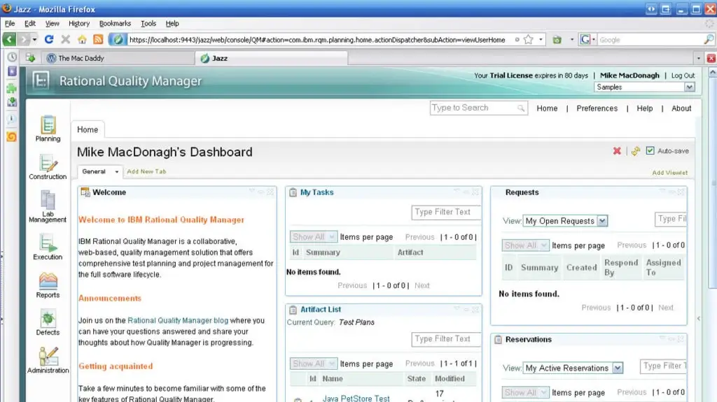 IBM Rational Quality Manager screenshot - Les 20 meilleurs logiciels de gestion des tests de 2026