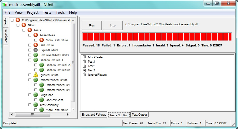 NUnit screenshot - 10 Beste Unit Testing Tools im Test 2026