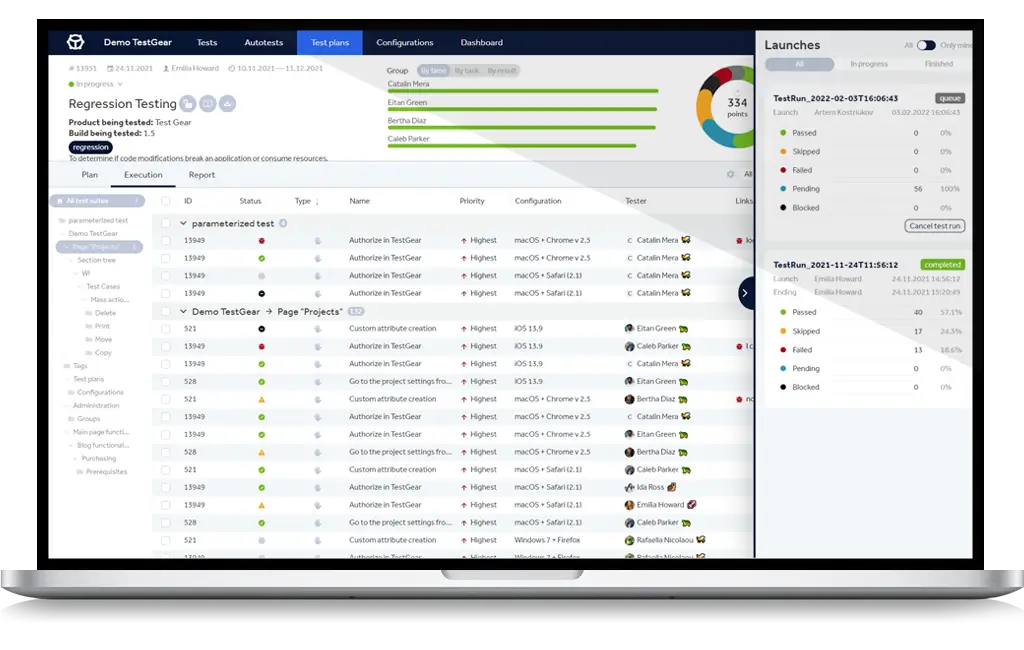 TestGear screenshot - Les 20 meilleurs logiciels de gestion des tests de 2026