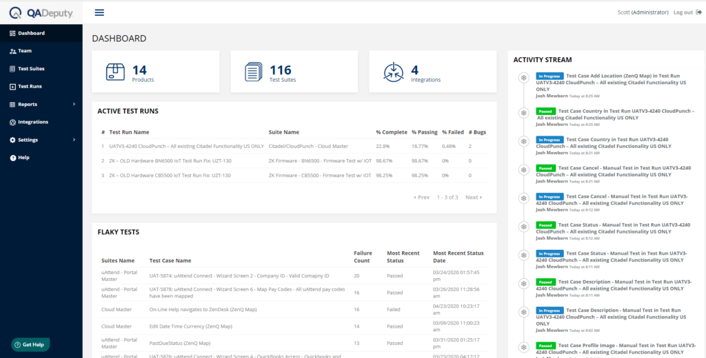 QADeputy screenshot - 20 meilleurs outils de gestion des tests pour Jira en 2026