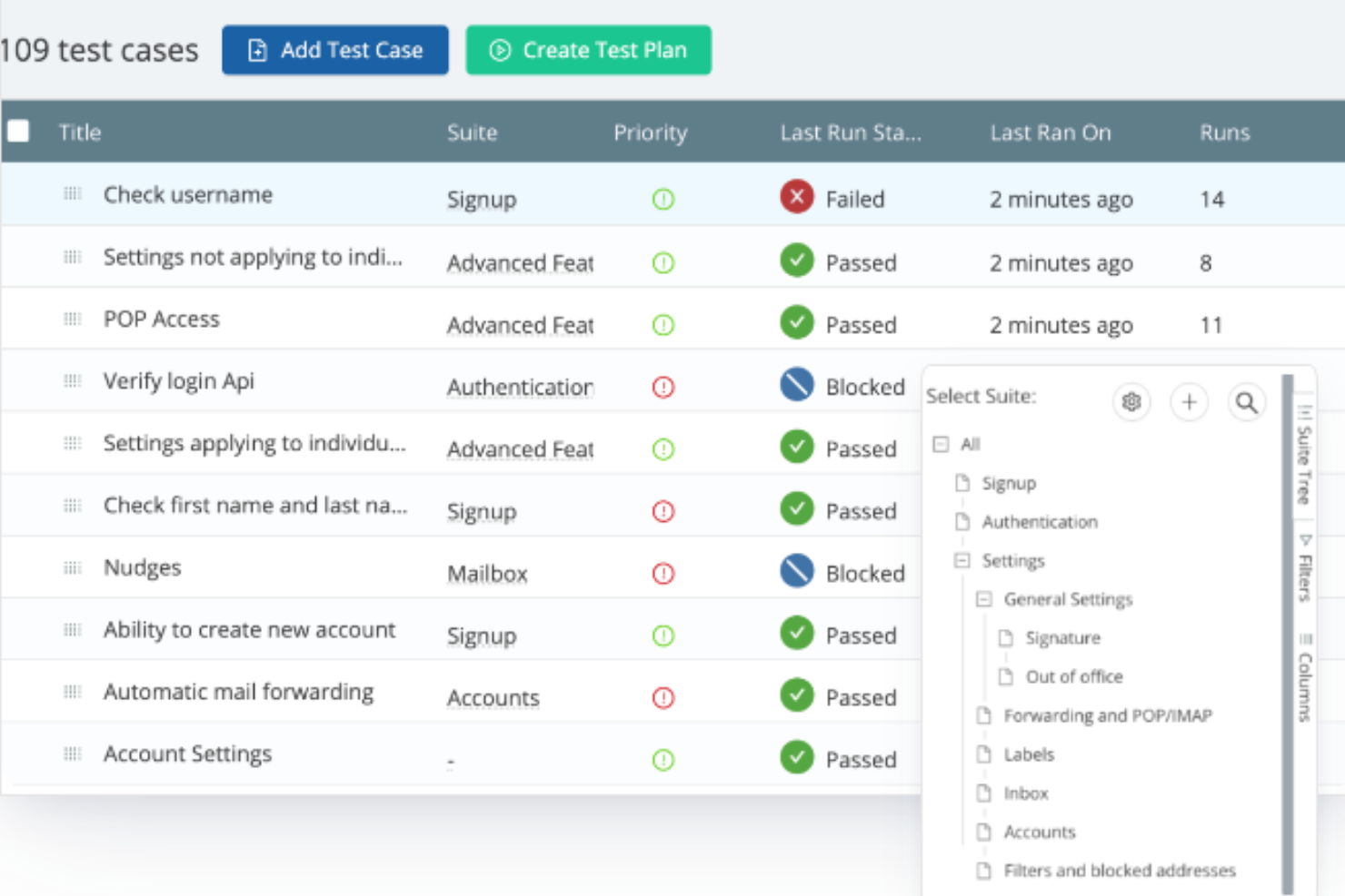 Test Collab screenshot - Les 20 meilleurs logiciels de gestion des tests de 2026
