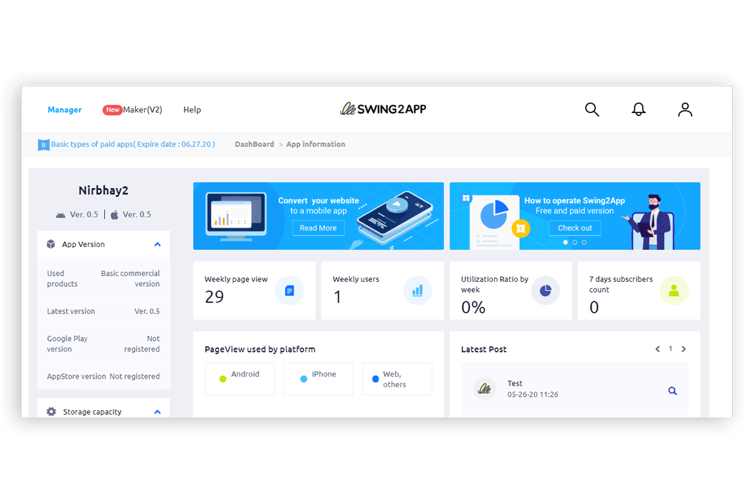 Swing2App screenshot - 10 Beste kostenlose Testmanagement-Tools für 2026