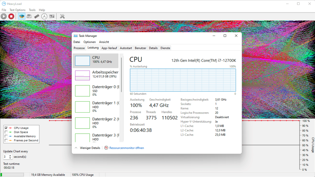 HeavyLoad screenshot - 15 Meilleurs Logiciels de Test de Résistance Passés en Revue en 2026