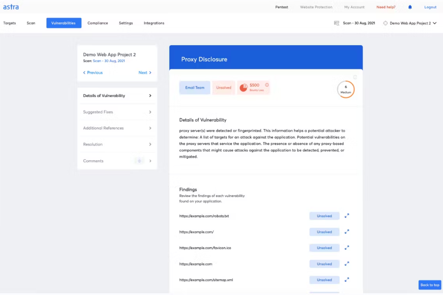 Astra Pentest screenshot - 20 Meilleurs Outils de Test de Pénétration des Applications Web en 2026