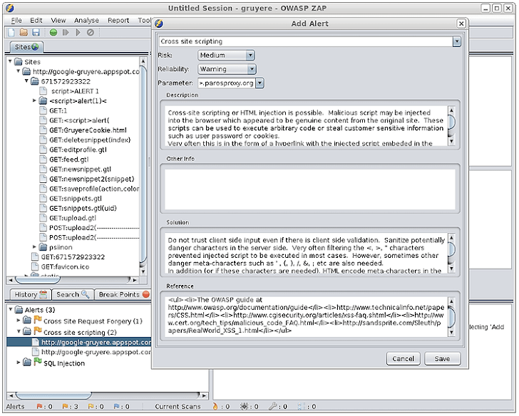Zed Attack Proxy (ZAP) screenshot - 20 Meilleurs Outils de Test de Pénétration des Applications Web en 2026