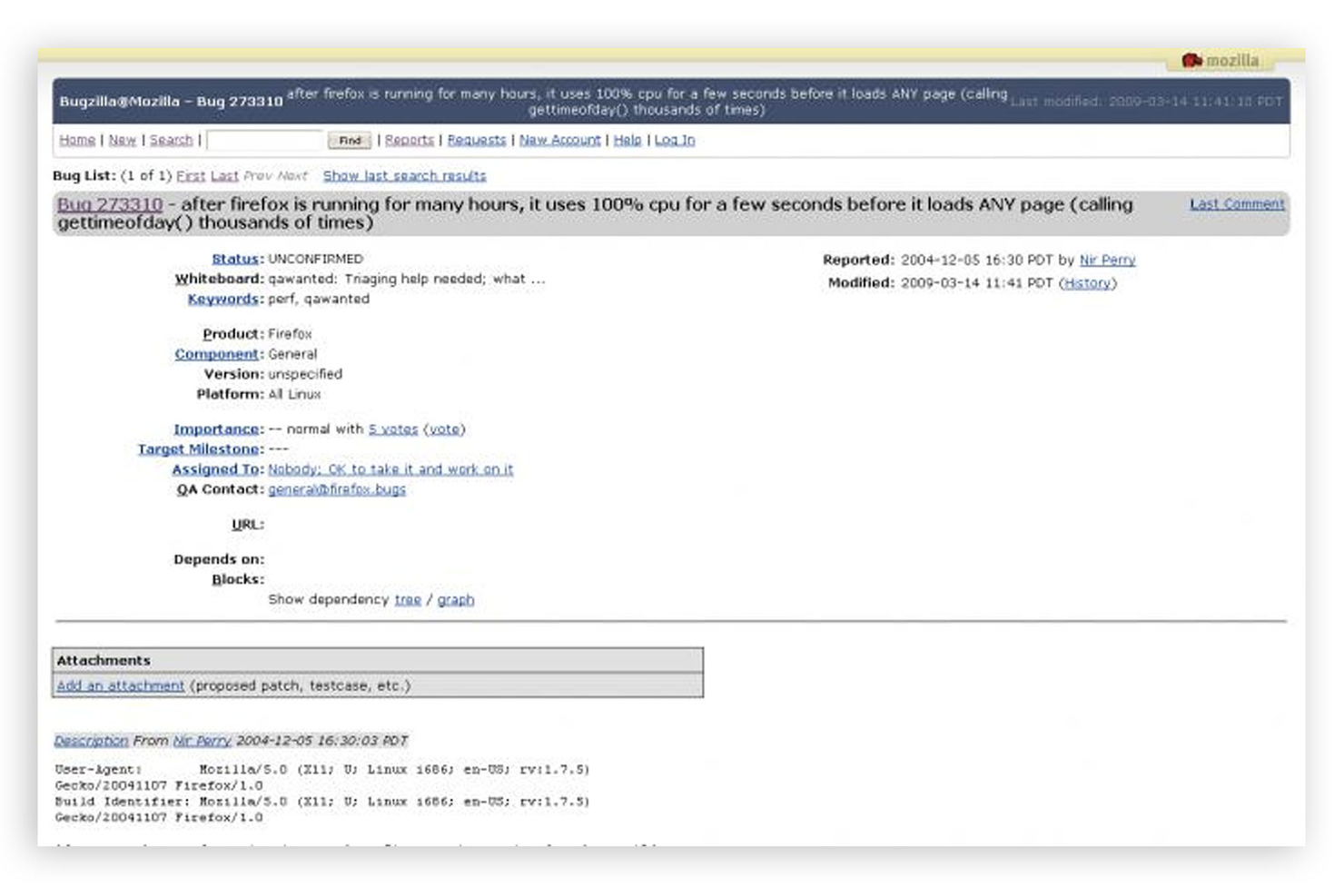 Bugzilla screenshot - 10 Meilleurs Outils de Suivi des Défauts Évalués en 2026