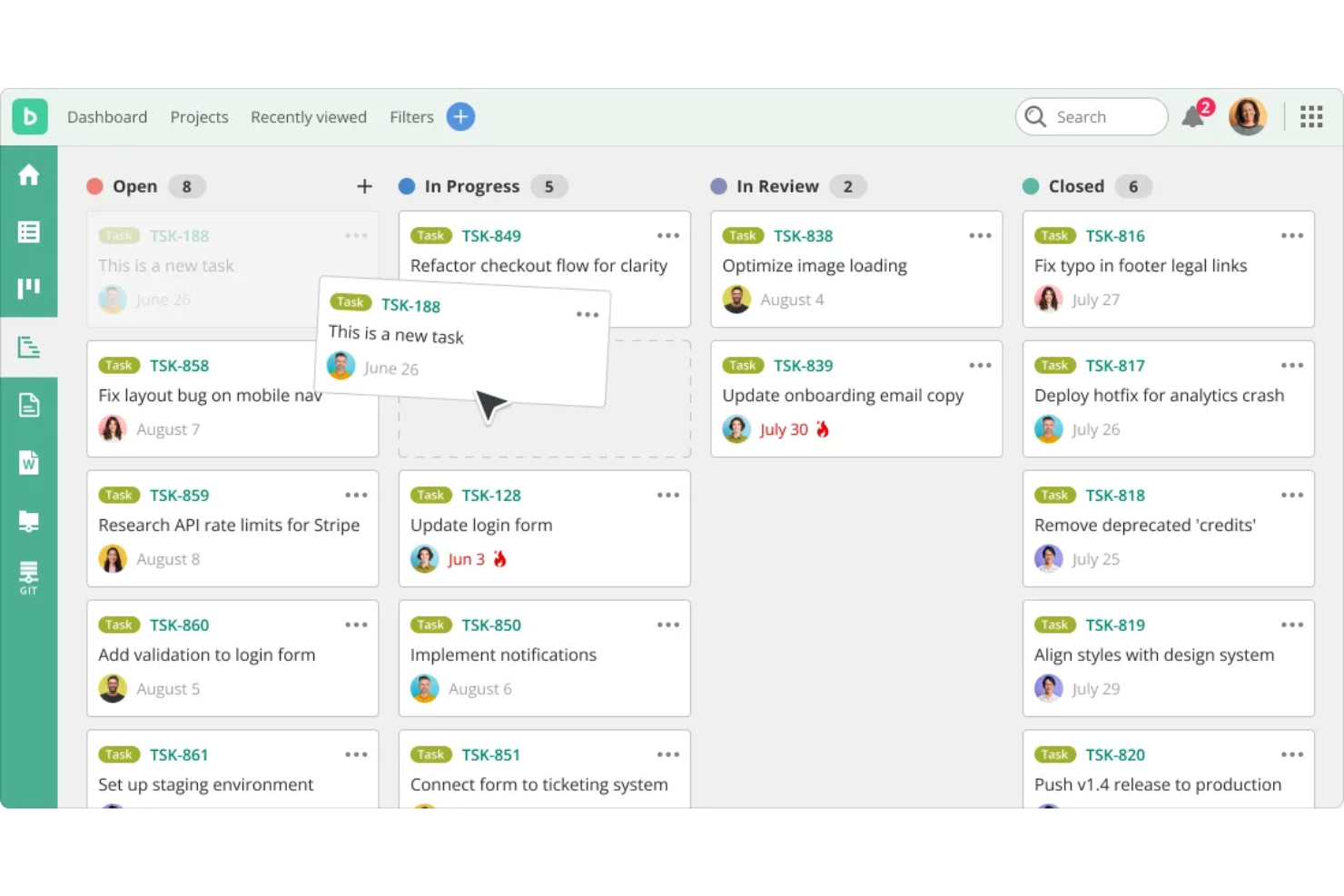 Backlog screenshot - 10 Beste Bug-Tracking-Tools im Test für 2026