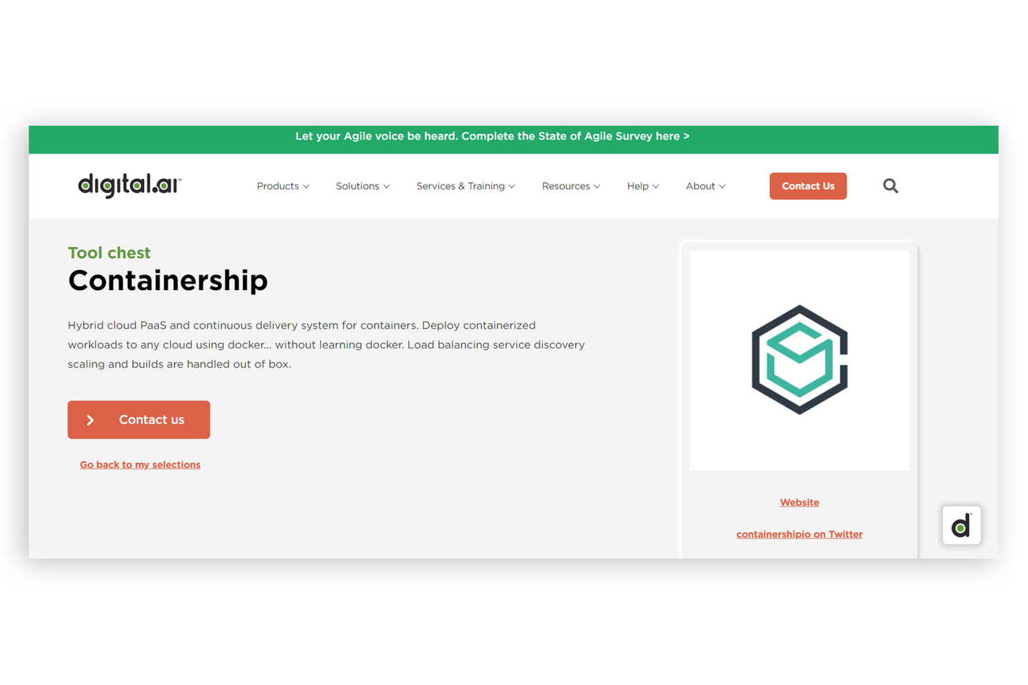 Containership screenshot - 10 meilleurs outils d’orchestration DevOps évalués en 2026