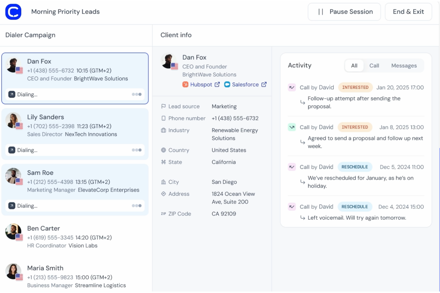 CloudTalk screenshot - 10 meilleures alternatives à Aircall évaluées en 2026