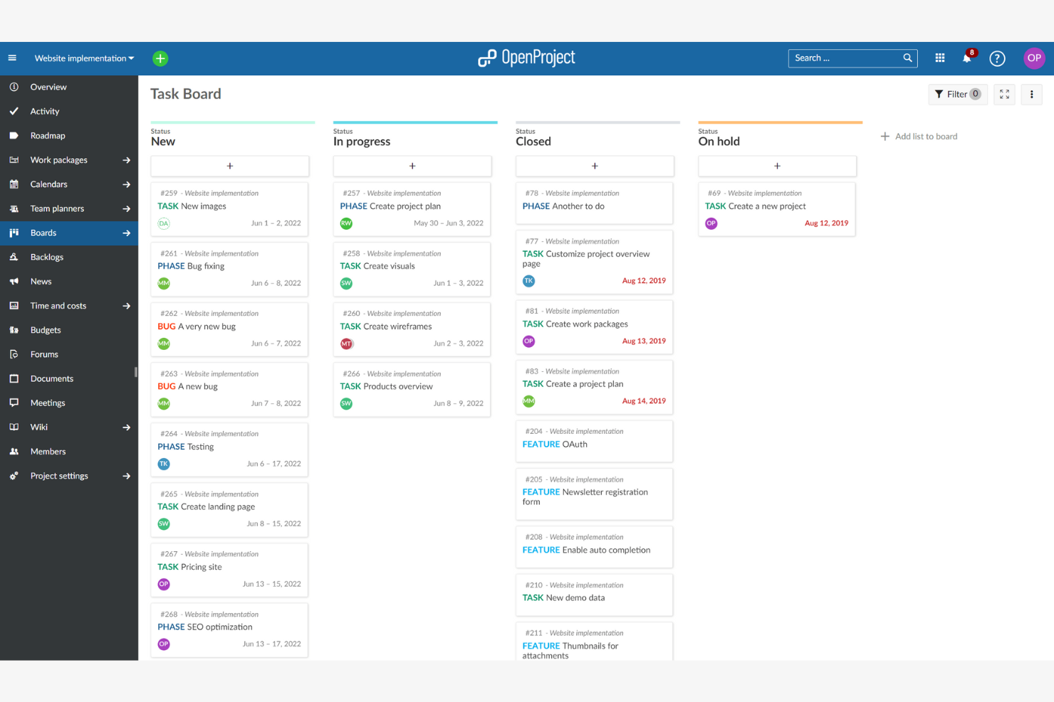OpenProject screenshot - Die 10 besten Wrike-Alternativen im Test 2026