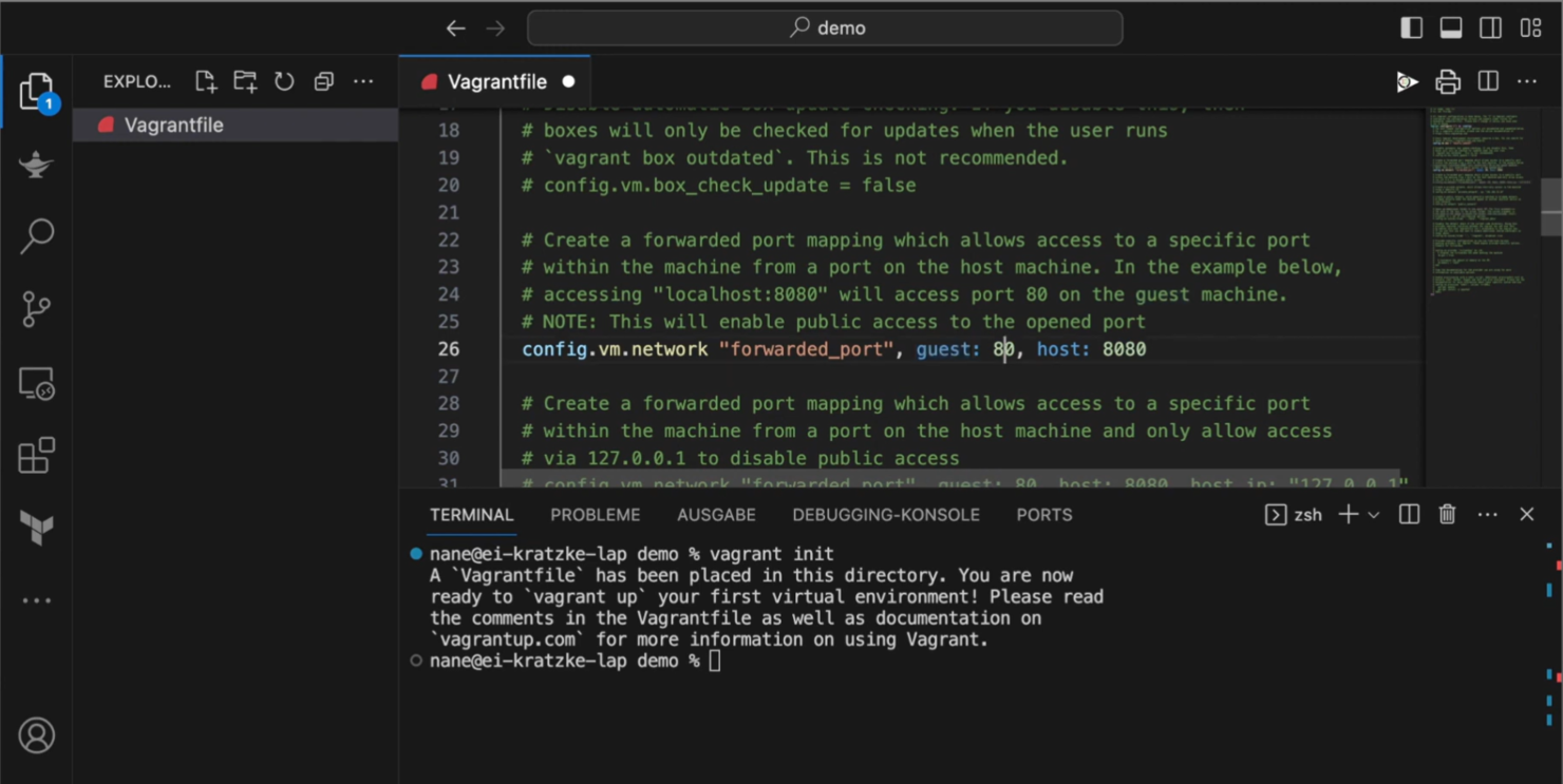 Vagrant screenshot - 10 meilleures alternatives à Terraform passées en revue en 2026