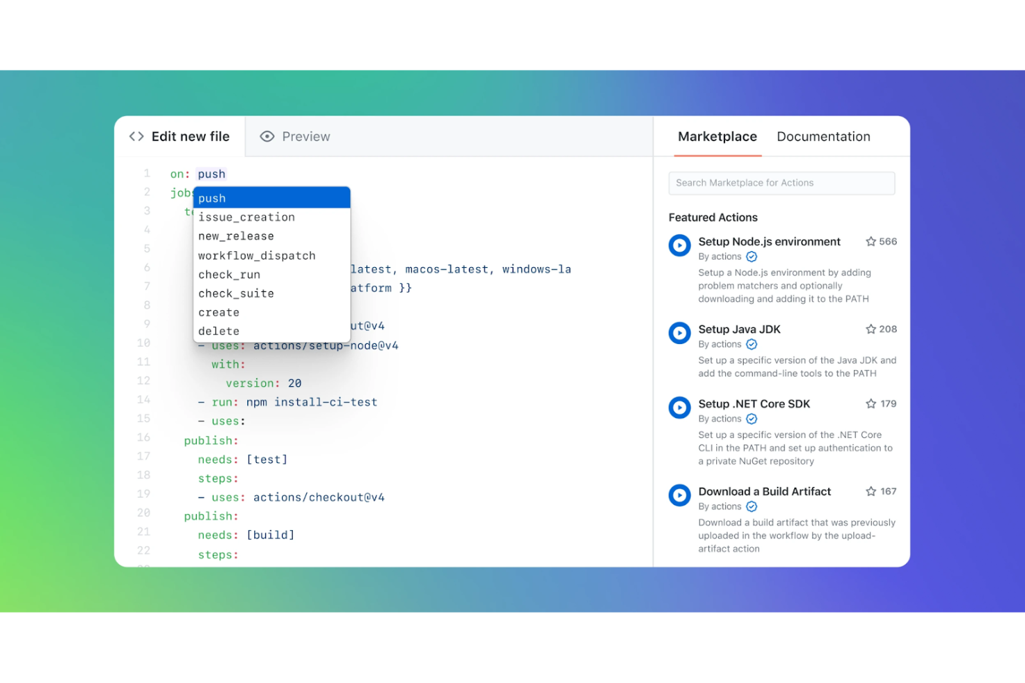 GitHub Actions screenshot - 10 meilleures alternatives à Jenkins passées en revue en 2026