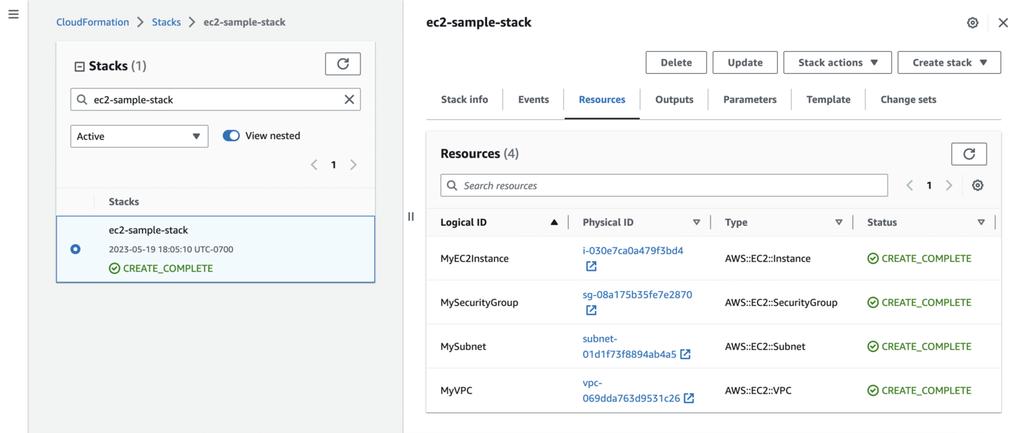AWS CloudFormation screenshot - 10 meilleures alternatives à Terraform passées en revue en 2026